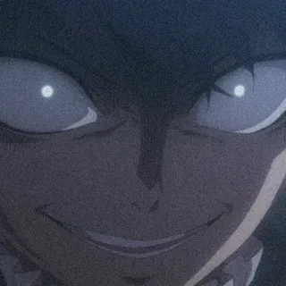 😁 anime, manga, creepy, evil, character, face telegram sticker