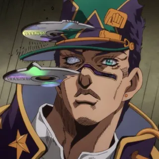 🌊 Jotaro Kujo JoJo's Bizarre Adventure DISC anime, Jojo, Jotaro Kujo, sticker, manga, disc telegram sticker