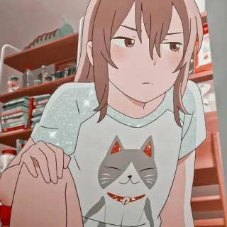 🎭 Anime, Garota, Desenho animado, Gato, Fofo telegram sticker