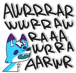 🗣 AWRRRAR
WWWRRAW
RAAA
WRRA
AARWR serigala, binatang, furry, kartun, imut, anjing whatsapp sticker