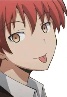 😛 Karma Akabane Assassination Classroom anime, manga, Karma Akabane, Assassination Classroom, tongue out telegram sticker