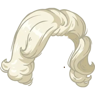 👄 wig, hairstyle, blonde, hairpiece, costume, accessory telegram sticker