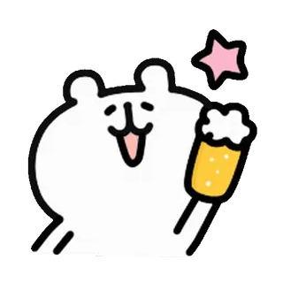 💨 niedźwiedź, słodki, kreskówka, zwierzę, ilustracja, kawaii telegram sticker