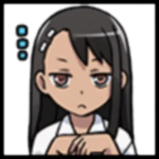 🙁 Nagatoro Don't Toy with Me, Miss Nagatoro Anime, Nagatoro, Personaggio, Espressione, Atteggiamento, Manga telegram sticker