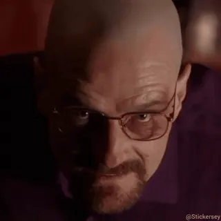 🖕 Walter White Breaking Bad 沃尔特·怀特, 绝命毒师, 海森堡, 毒品, 反英雄, AMC, 电视剧, 犯罪 whatsapp sticker