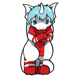 ☹ Kartun, Lucu, Kawaii, Stiker, Karakter, Furry, Anthro telegram sticker