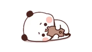 🍩 panda, cute, animal, lazy, sleepy, kawaii telegram sticker
