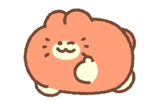 🍊 lapin, mignon, lapin, animal, kawaii telegram sticker