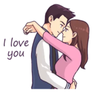 💖 I love you love, couple, romance, hug, affection telegram sticker