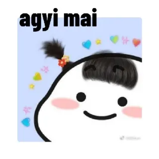 ☺️ agyi mai lucu, kartun, gadis, hati, gambar, karakter telegram sticker