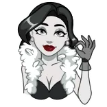 👌 mujer, glamour, vintage, elegante, gesto OK whatsapp sticker