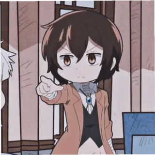 👀 Osamu Dazai Bungo Stray Dogs anime, character, manga, art, bungo stray dogs, osamu dazai, dazai telegram sticker