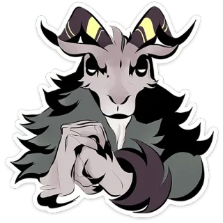 👊 capra, animale, fantasy, creatura, furry telegram sticker