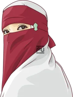 ❤️ ヒジャブ, ニカブ, イスラム, 女性, 伝統衣装 telegram sticker