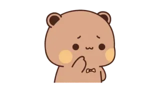 🍩 bear, cute, cartoon, sad, animated telegram sticker
