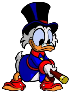 😈 Scrooge McDuck DuckTales Tio Patinhas, Pato desenho animado, Personagem, Disney, animado whatsapp sticker