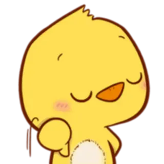 👎 Desenho animado, Fofo, Animal, Pássaro, Amarelo, Pintinho telegram sticker