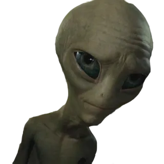 🤔 Alien, Extraterrestre, Gris, Ciencia Ficción, OVNI, Espacio telegram sticker