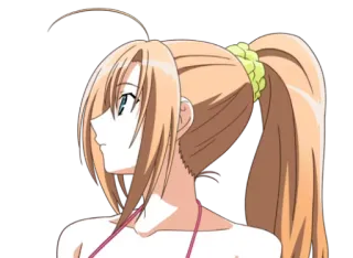 👙 anime, girl, bikini, ponytail whatsapp sticker