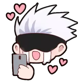 😍 Satoru Gojo Jujutsu Kaisen Anime, Manga, Charakter, Gojo Satoru, Jujutsu Kaisen, Herzen telegram sticker