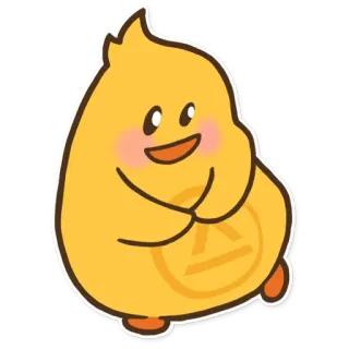 😊 Ente, süß, Cartoon, Tier, Aufkleber, kawaii telegram sticker