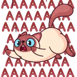 😨 gato, desenho animado, engraçado, animal, assustado, surpreso, fofo whatsapp sticker