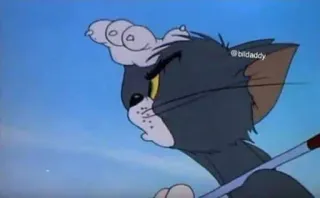 😶 Tom Tom and Jerry @bildaddy tom, tom and jerry, cartoon, cat telegram sticker