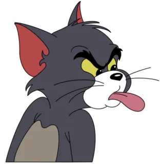 😝 Tom Cat Tom and Jerry Cartone animato, Gatto, Arrabbiato, Meme, Divertente telegram sticker