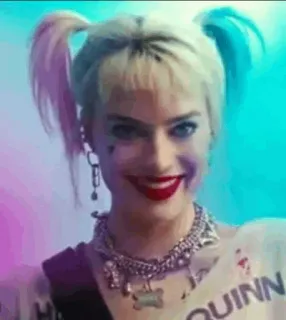 😈 Harley Quinn Birds of Prey Harley Quinn, Birds of Prey, DC Comics, Margot Robbie, villain, comic book character telegram sticker