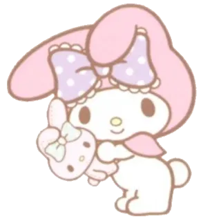 🌸 My Melody 마이멜로디, 산리오, 카와이, 귀여운, 토끼, 만화 whatsapp sticker