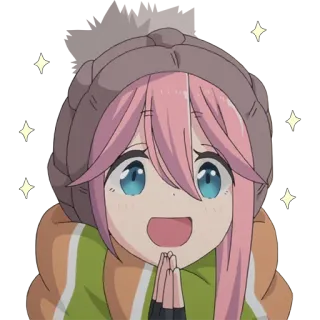 😍 动漫, 女孩, 可爱, 露营, 快乐 telegram sticker