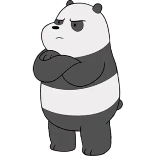 😡 Panda We Bare Bears Panda, Cartoon, Bär, We Bare Bears, Charakter whatsapp sticker