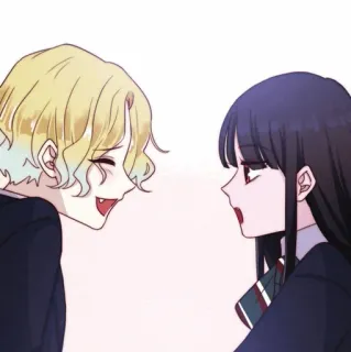 ⛓ anime style, vampire, character, female telegram sticker
