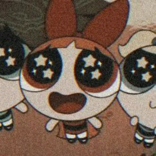 🧃 Blossom The Powerpuff Girls powerpuff girls, cartoon, stars, blossom whatsapp sticker