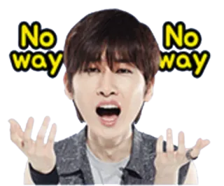 😭 No way onmogelijk, uitdrukking, geschokt, ongeloof, aziatisch, man telegram sticker