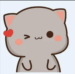 😉 cat, cute, cartoon, animal, sticker whatsapp sticker