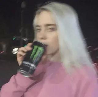 🤍 persona, bevanda, monster energy, donna telegram sticker