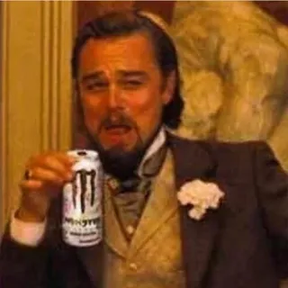 😪 Leonardo DiCaprio MONSTER ENERGY Meme, Leonardo DiCaprio, Monster Energy, Promi, Reaktion, Schauspieler, Getränk telegram sticker