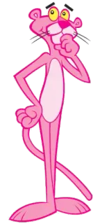 😅 Pink Panther Cartone animato, Rosa, Pantera, Classico, Animazione telegram sticker