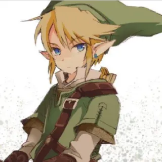 😁 Link The Legend of Zelda Link, Legend of Zelda, videojuego, elfo, héroe, dibujos animados telegram sticker
