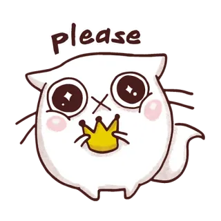 🙏 please cute, cat, please, request, kawaii, cartoon whatsapp sticker
