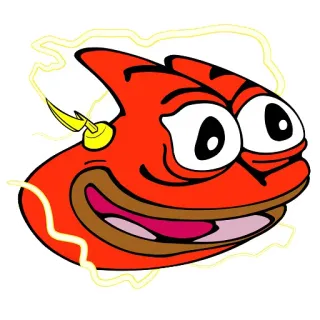 ⚡️ pepe, grenouille, mème, rouge whatsapp sticker