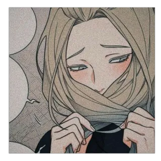 🙈 woman, sad, anime, manga, cartoon whatsapp sticker