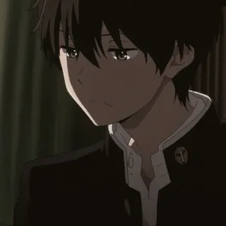 🍪 anime, hyouka, male, school uniform, portrait telegram sticker