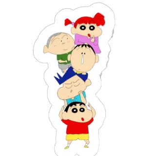 👬 クレヨンしんちゃん, アニメ, 漫画, キャラクター, ステッカー telegram sticker