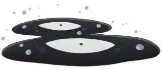 😰 oeil, autocollant, noir, blanc, dessin animé, design telegram sticker