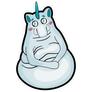 😐 Unicorn, Kartun, Fantasi, Lucu, Stiker whatsapp sticker