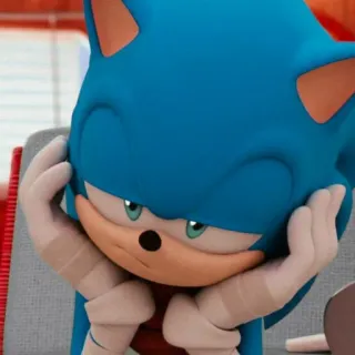 🙄 Sonic the Hedgehog Sonic Boom Соник, ёж, мультфильм, скучающий, синий telegram sticker