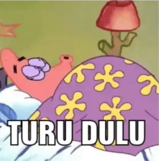 😴 Patrick Star Spongebob Squarepants TURU DULU patrick star, spongebob, cartoon, sleeping, turu dulu, meme telegram sticker