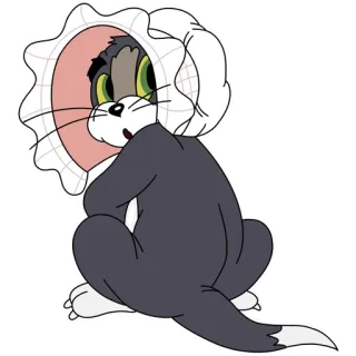 👶 gatto, cartoni animati, Tom e Jerry, gattino, carino, animale telegram sticker